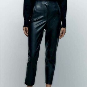 Zara leather trousers